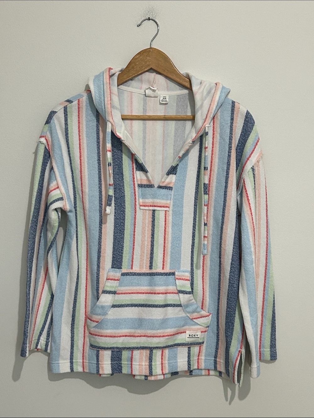Roxy Multi-color Striped Beach Pullover Size Small EUC